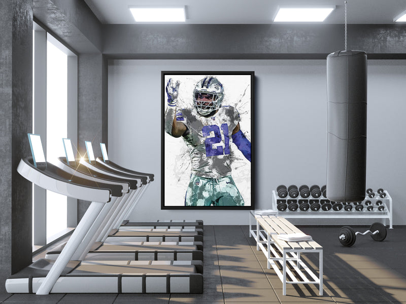 Ezekiel Elliot Poster Dallas Cowboys Football Hand Made Posters Canvas Print Kids Wall Art Home Man Cave Gift Decor