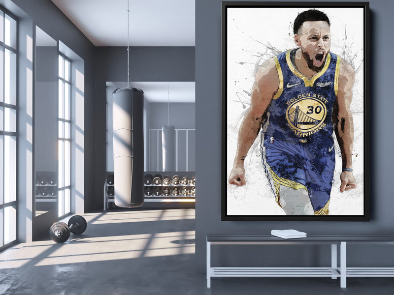 Stephen Curry Art Poster Golden State Warriors Basketball Hand Made Posters Canvas Print Kids Wall Art Home Man Cave Gift Decor