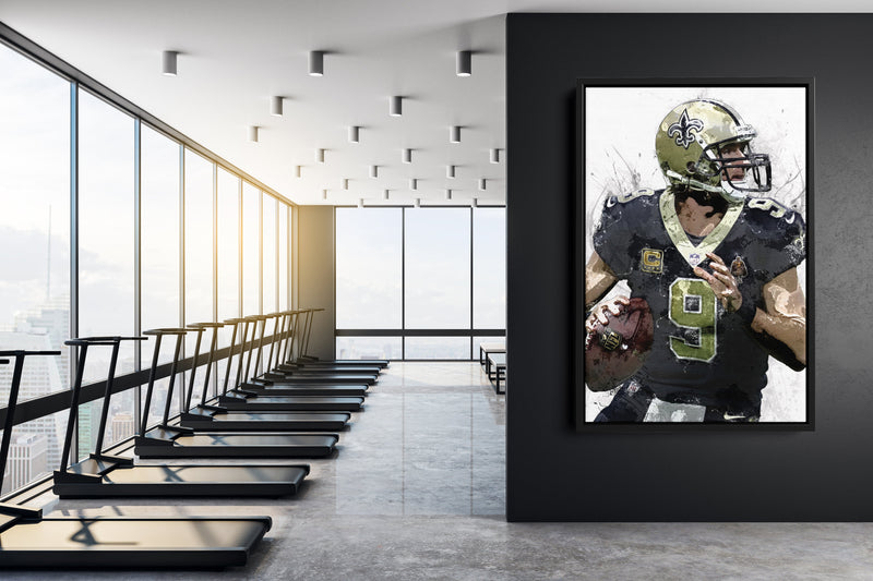 Drew Brees Poster New Orleans Saints Football Painting Hand Made Posters Canvas Print Wall Art Man Cave Gift Home Kids Decor