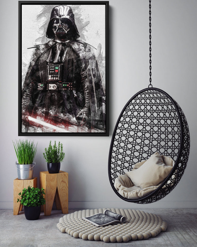 Darth Vader Poster Star Wars Movie Painting Hand Made Posters Canvas Print Kids Wall Art Man Cave Gift Home Decor