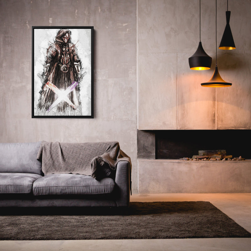 Darth Revan Poster Star Wars Painting Hand Made Posters Canvas Print Kids Wall Art Man Cave Gift Home Decor