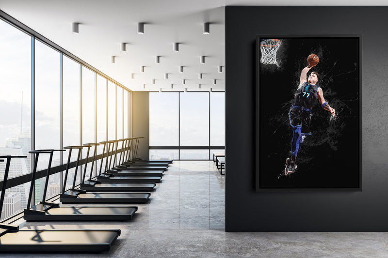 Luka Doncic vs Phoenix Suns Poster Dallas Mavericks Basketball Hand Made Posters Canvas Print Kids Wall Art Man Cave Gift Home Decor