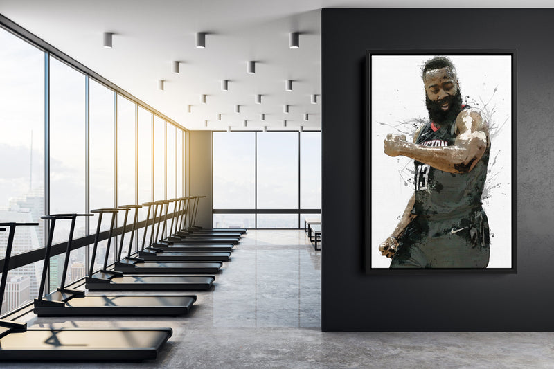 James Harden Poster Houston Rockets Basketball Painting Hand Made Posters Canvas Print Kids Wall Art Home Man Cave Gift Decor