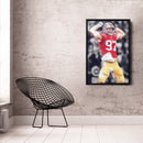 Nick Bosa Canvas Art – 49ers NFL Celebration Wall Decor