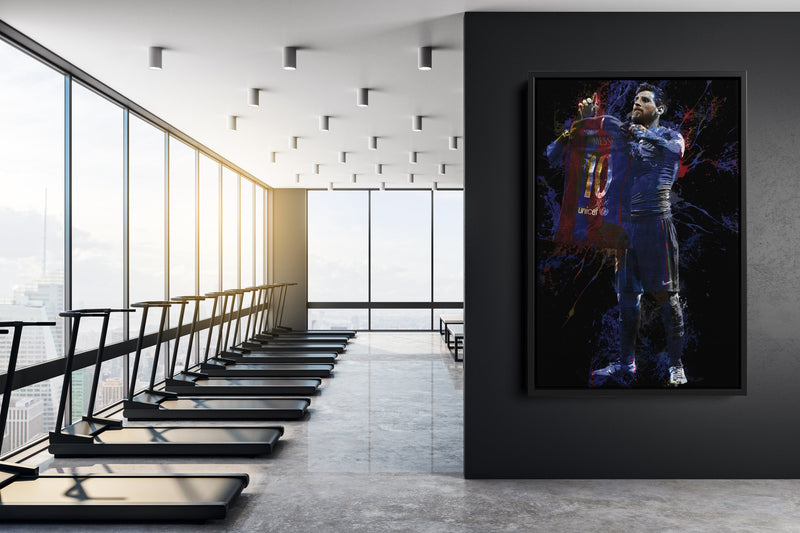 Lionel Messi Celebration Poster Soccer Player Barcelona Painting Hand Made Posters Canvas Print Kids Wall Art Man Cave Gift Home Decor