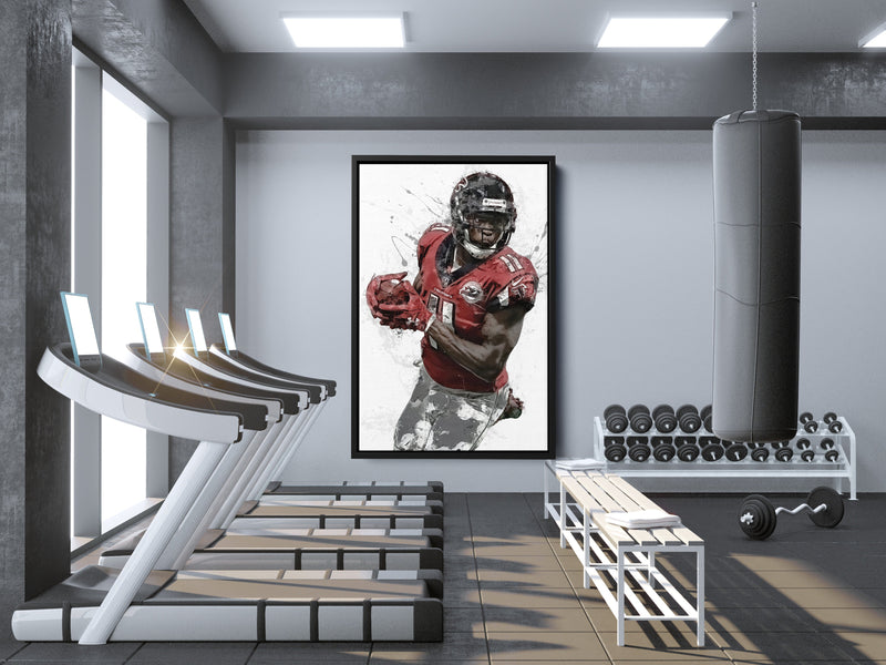 Julio Jones Art Poster Atlanta Falcons Football Hand Made Posters Canvas Print Kids Wall Art Home Man Cave Gift Decor