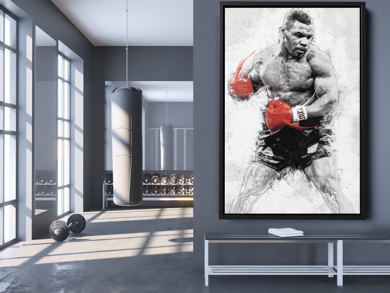 Mike Tyson Poster Boxing Painting Hand Made Posters Canvas Print Wall Art Man Cave Gift Home Decor