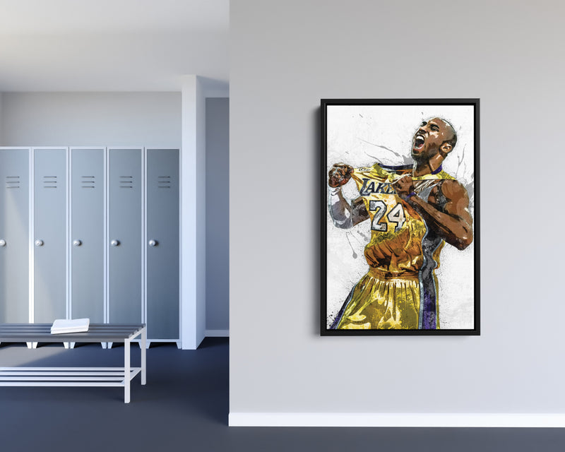 Kobe Bryant Poster Los Angeles Lakers Basketball Painting Hand Made Posters Canvas Print Kids Wall Art Man Cave Gift Home Decor