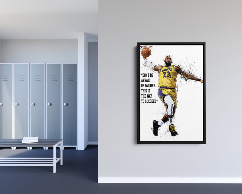 LeBron James Poster Los Angeles Lakers Basketball Quote Hand Made Posters Canvas Print Wall Art Home Decor