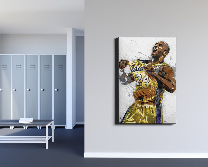 Kobe Bryant Poster Los Angeles Lakers Basketball Painting Hand Made Posters Canvas Print Kids Wall Art Man Cave Gift Home Decor