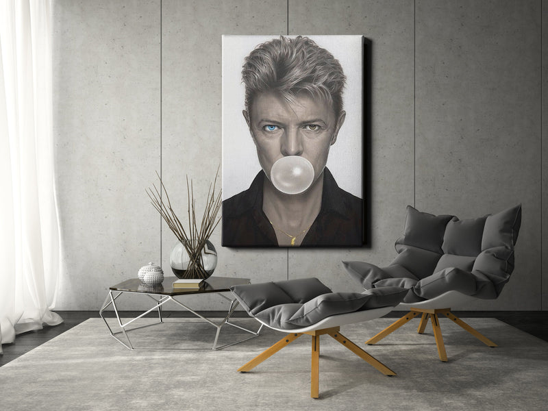 David Bowie Gum Poster Singer Hand Made Posters Framed Canvas Print Wall Art Home Decor