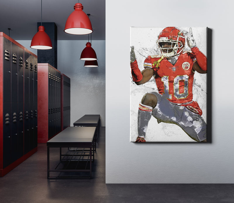 Tyreek Hill Poster Kansas City Chiefs Football Painting Hand Made Posters Canvas Print Wall Art Man Cave Gift Home Kids Decor