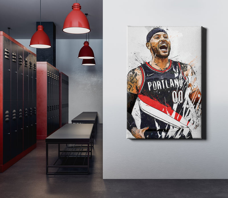 Carmelo Anthony Poster Portland Trail Blazers Basketball Hand Made Posters Canvas Print Wall Art Home Decor