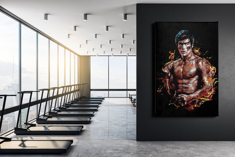 Bruce Lee Poster Actor Mixed Martial Arts Painting Hand Made Posters Canvas Print Wall Art Man Cave Gift Home Decor