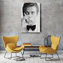 Roger Moore Canvas Art – James Bond Smoking Wall Decor