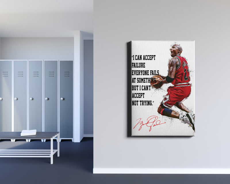 Michael Jordan Poster Chicago Bulls quote Basketball Hand Made Posters Canvas Print Wall Art Home Decor