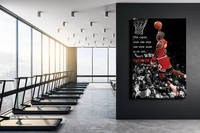 Michael Jordan Quote Poster Chicago Bulls Basketball Hand Made Posters Canvas Print Wall Art Home Decor