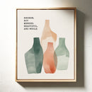 Broken Yet Beautiful Watercolor Vessels