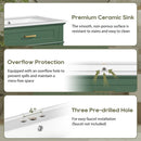Bathroom Vanity With Ceramic Basin, Soft Close Door And Adjustable Shelves by HouseOfZazla