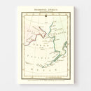 Vintage Map of Behring's Strait 1802
