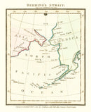 Vintage Map of Behring's Strait 1802