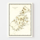 Vintage Map of Kodiak Island, AK 1805