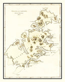 Vintage Map of Kodiak Island, AK 1805