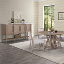 Cement Topped Server With Cane Insets - Sand by HouseOfZazla