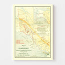 Vintage Map of Klondyke, Cassiar & Cariboo Gold Fields 1898