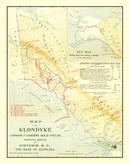 Vintage Map of Klondyke, Cassiar & Cariboo Gold Fields 1898
