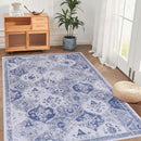 Maval - 8' X 10' Washable Area Rug - Blue by HouseOfZazla