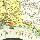 Vintage Map of Alaska 1936