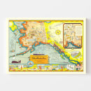 Vintage Map of Alaska 1939