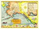 Vintage Map of Alaska 1939