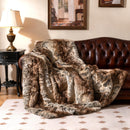 760GSM Soft Plush Fuzzy Luxury Faux Raccoon Fur Blanket for Sofa-M