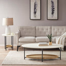 Oval Coffee Table - White / Natural by HouseOfZazla