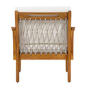 Outdoor Acacia Wood Club Chair with Handwoven Rope (Set of 2) by HouseOfZazla