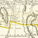 Vintage Arizona Railroad Map 1886