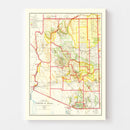 Vintage Map of Arizona 1909