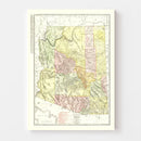 Vintage Map of Arizona 1915