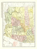 Vintage Map of Arizona 1915