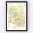 Vintage Map of Arizona 1915