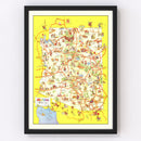 Vintage Pictorial Map of Arizona 1942