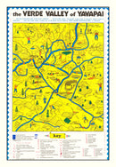 Vintage Verde Valley, AZ Map 1950