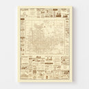 Vintage Map of Phoenix, Arizona 1956