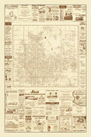 Vintage Map of Phoenix, Arizona 1956