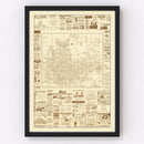 Vintage Map of Phoenix, Arizona 1956