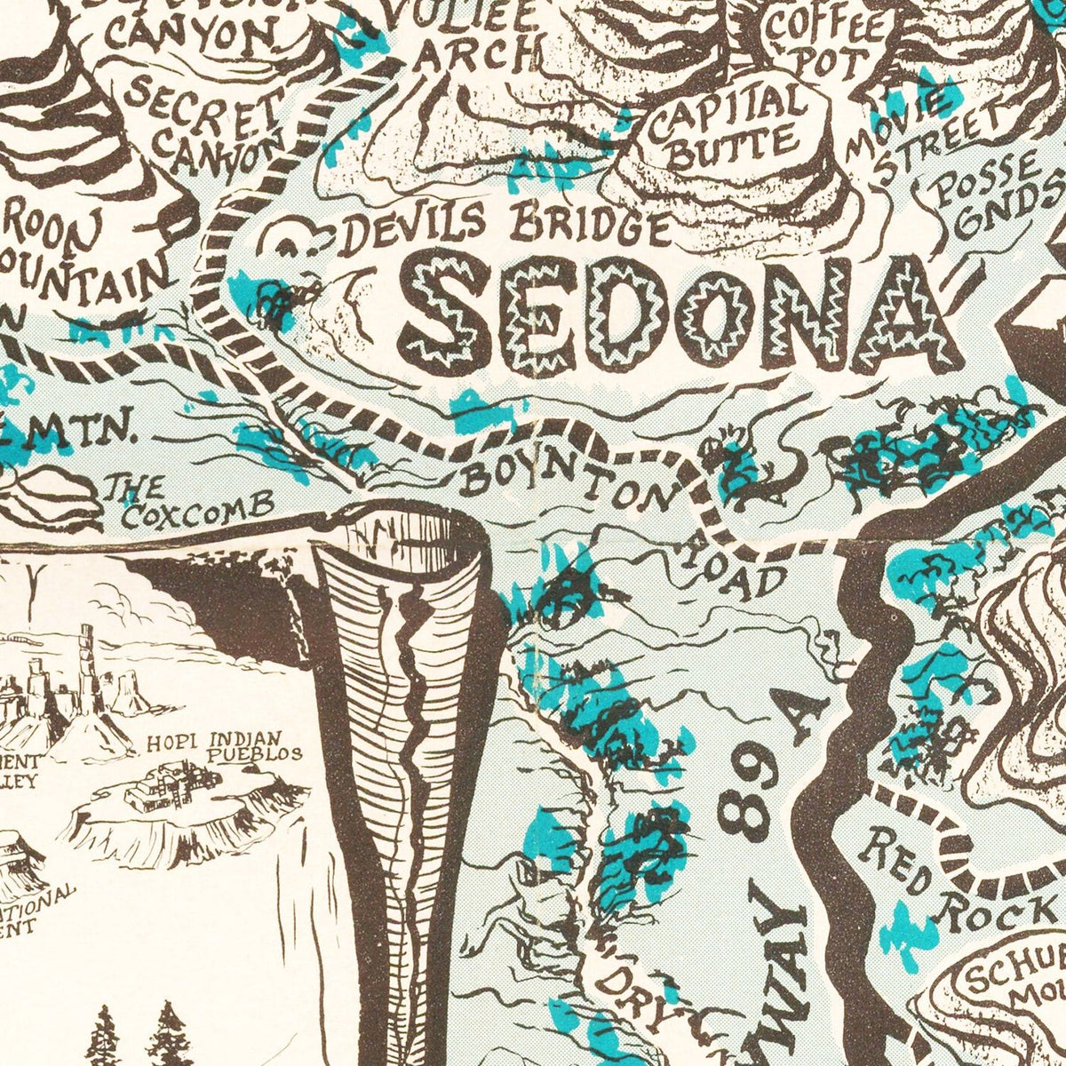 Vintage Sedona Map 1958, photo 2 of 5