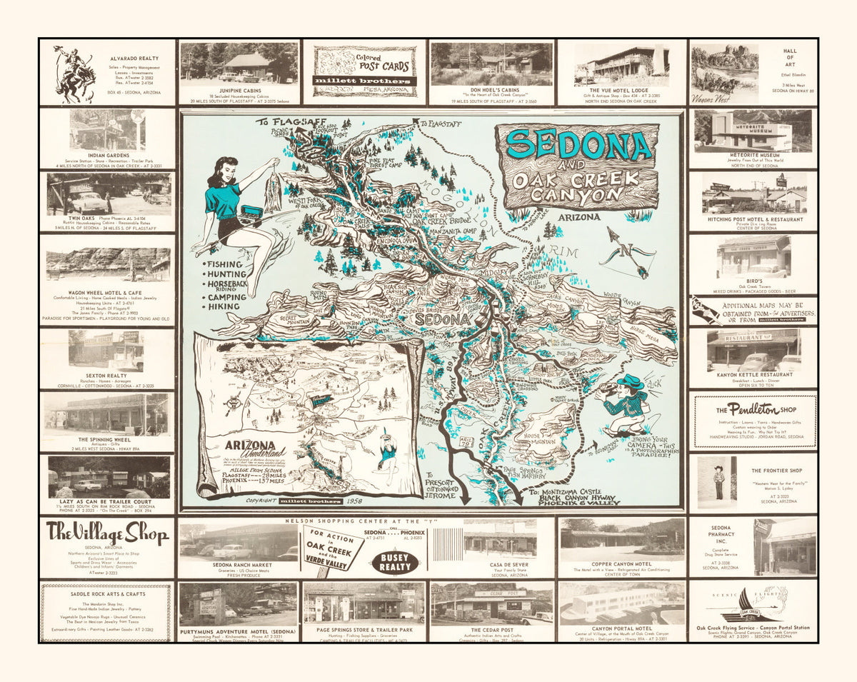Vintage Sedona Map 1958, photo 5 of 5