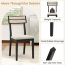 Modern Dining Chairs Set of 4 with Tilt Backrest for Dining Room-Black by LJGDeals